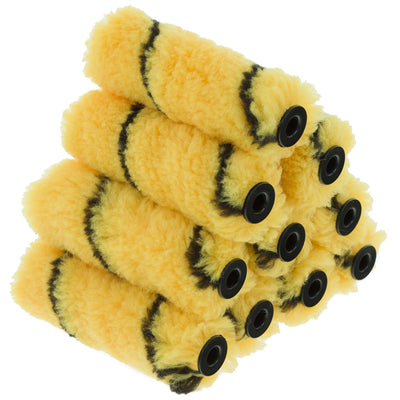 4Inch Coral Max Coat Paint Roller Cover 10 Pack | Premium Mini Roller Sleeves for Smooth Finishes & Emulsion