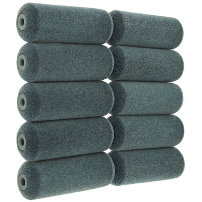 4 inch Coral Flock Coater Mini Paint Roller Cover Refills 10PC - Smooth Finish Sleeves for Gloss & Satin Paint