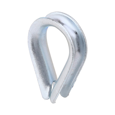 4mm Zinc Plated Wire Rope Thimbles | Steel Cable Eye Protection Ferrule Loop Insert (Pack of 20)