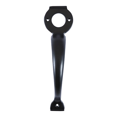 Escutcheon Handle Black – Door Pull Handle for Rim Cylinder Locks with Fixings Included