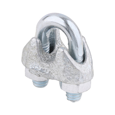 3mm Zinc Plated Wire Rope Grips | Steel Cable Clamp U-Bolt Clamp Saddle Fastener (Pack of 20)