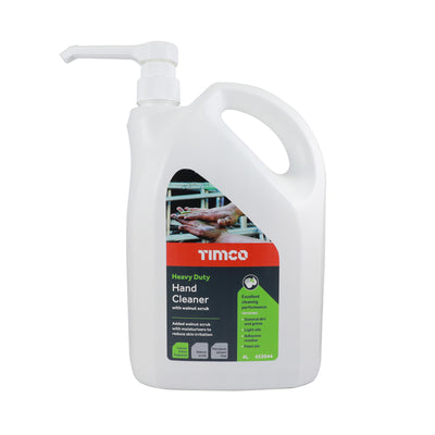 (BOTTLE OF 4L) Industrial Hand Cleaner with Pump – Citrus Formula with Walnut Scrub & Moisturisers