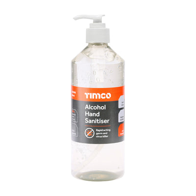 (BOTTLE OF 500ml) Alcohol Hand Sanitiser Gel – 62% Ethanol Formula with Moisturiser & Pump Bottle – Fast-Drying Antibacterial Protection