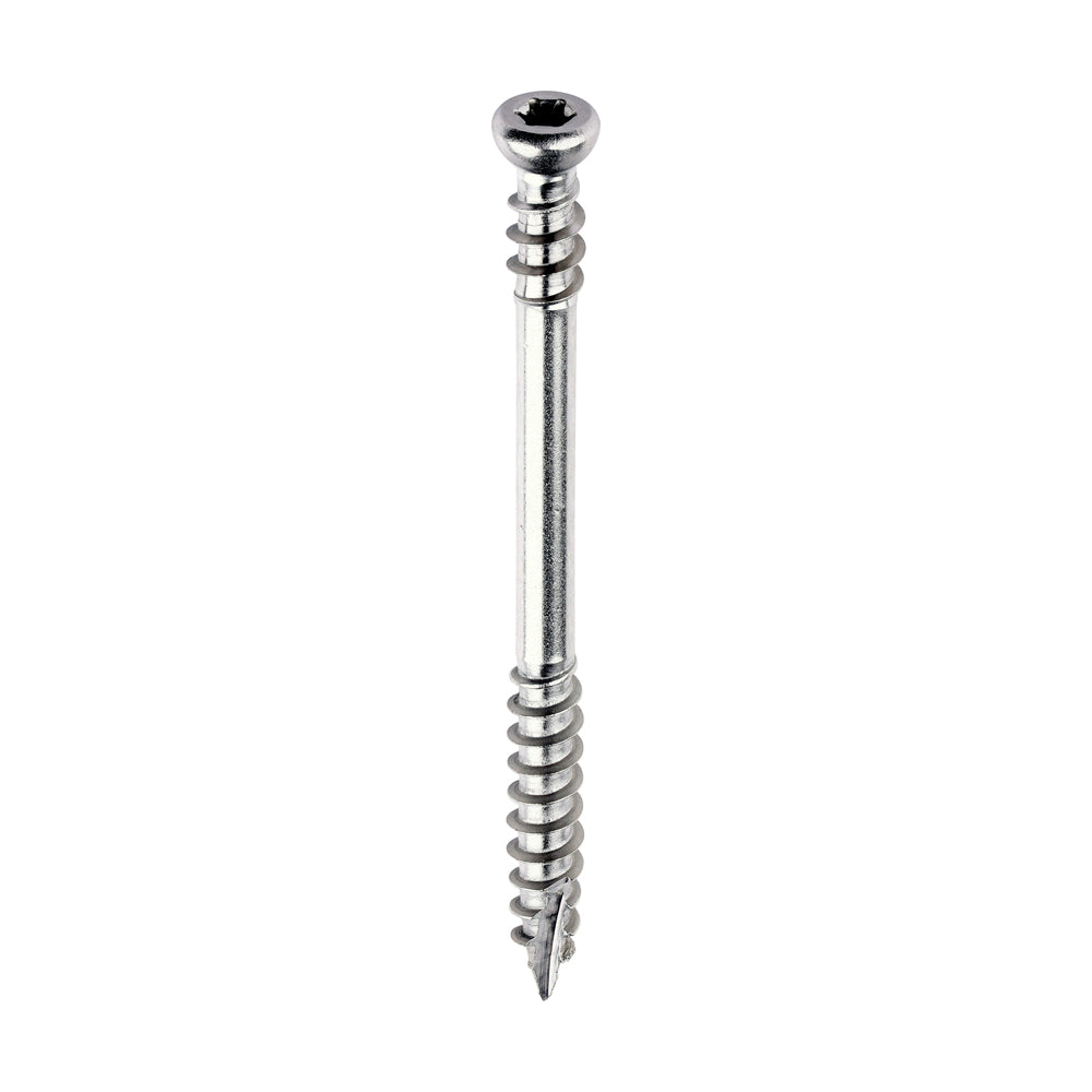 C2 Deck-Fix TX Stainless Steel Screws – Cylinder Head Single Slash for Decking