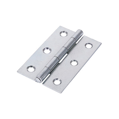 (PACK OF 1 PAIR) Narrow Plain Butt Hinge (5050) – Zinc – Fixed Pin Steel Hinge for Lightweight & Thin Doors
