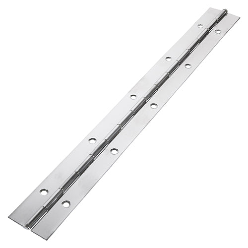 Piano Hinge – Nickel Continuous Hinge for Cabinets, Lids & Doors (1 Each)