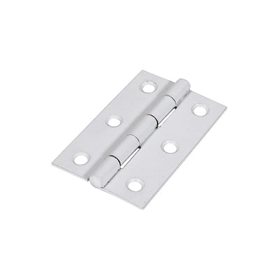 (PACK OF 1 PAIR) Plain Butt Hinge (1838) – White Fixed Pin Steel Door Hinge for Internal Doors & Joinery