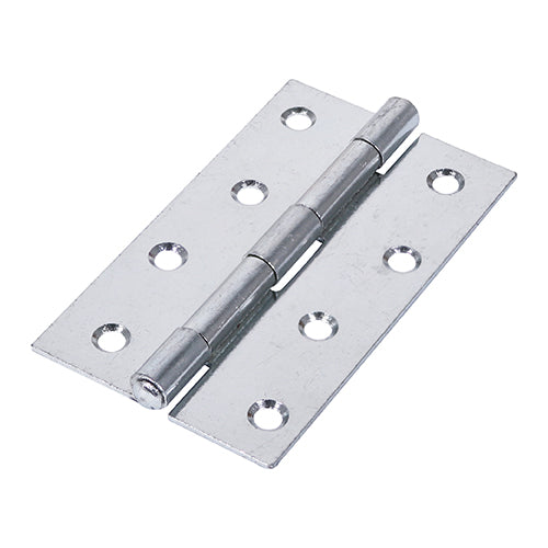 (PACK OF 1 PAIR) Narrow Plain Butt Hinge (5050) – Zinc – Fixed Pin Steel Hinge for Lightweight & Thin Doors