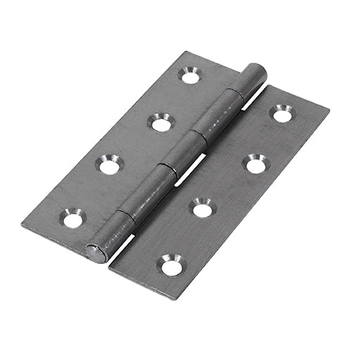 (PACK OF 1 PAIR) Narrow Plain Butt Hinge (5050) – Self Colour – Fixed Pin Steel Hinge for Thin & Lightweight Doors