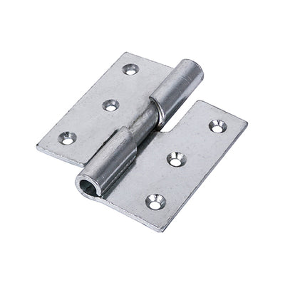 (PACK OF 1 PAIR) Rising Butt Hinge (466) Right Hand – 75mm Zinc Door Hinge for Uneven Floors & Carpets – Self-Closing Steel Spiral Knuckle Design