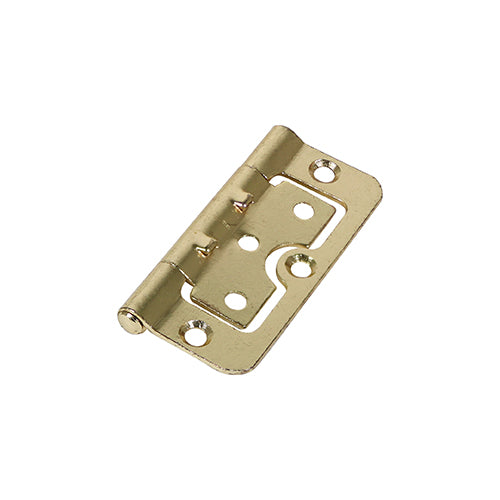 (PACK OF 1 PAIR) Hurlinge Fixed Pin Hinge (104) – Electro Brass Cupboard & Cabinet Hinge for Flush Fit and Easy Alignment