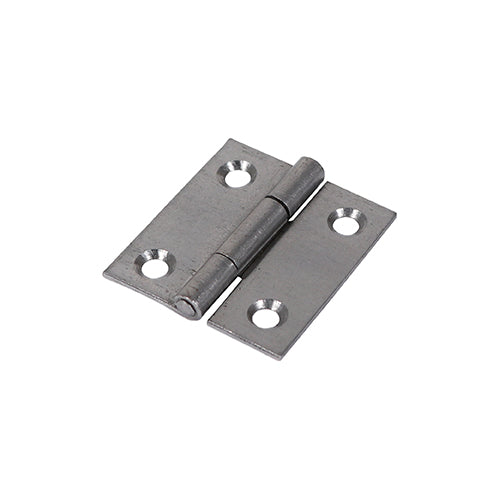(PACK OF 1 PAIR) Plain Butt Hinge (1838) – Self Colour Fixed Pin Square Corner Steel Hinge for Internal Doors, Cabinets & Joinery