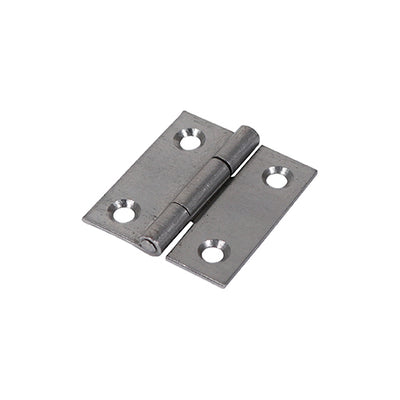 (PACK OF 1 PAIR) Plain Butt Hinge (1838) – Self Colour Fixed Pin Square Corner Steel Hinge for Internal Doors, Cabinets & Joinery