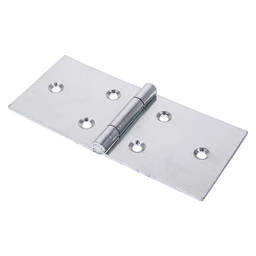 (PACK OF 1 PAIR) Backflap Hinge – Uncranked Knuckle (404) Zinc Finish with Fixings – Surface Mount Furniture Hinge