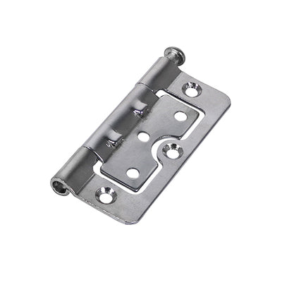 (PACK OF 1 PAIR) Hurlinge Loose Pin (104Z) Polished Chrome – Flush Fit Cabinet & Cupboard Hinge with Offset Knuckle – Easy Door Removal & Alignment