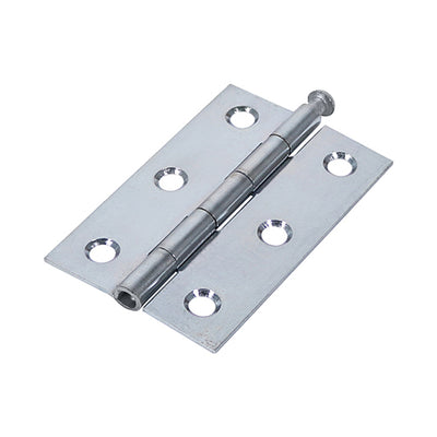 (PACK OF 1 PAIR) Plain Butt Hinge (1840) – Zinc Loose Pin Door Hinge for Internal Doors – Steel Construction