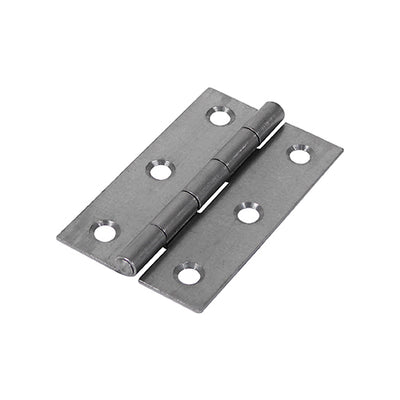 (PACK OF 1 PAIR) Narrow Plain Butt Hinge (5050) – Self Colour – Fixed Pin Steel Hinge for Thin & Lightweight Doors