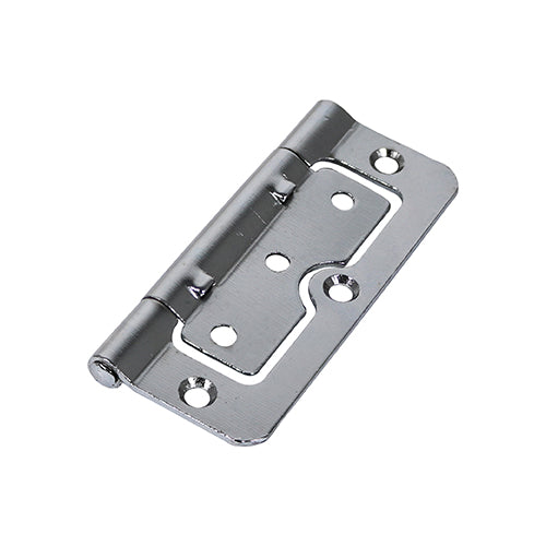 (PACK OF 1 PAIR) Hurlinge Fixed Pin Hinge (104) – Polished Chrome Cupboard & Cabinet Hinge for Flush Fit and Smooth Alignment