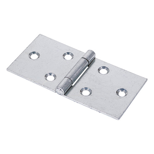 (PACK OF 1 PAIR) Backflap Hinge – Uncranked Knuckle (404) Zinc Finish with Fixings – Surface Mount Furniture Hinge