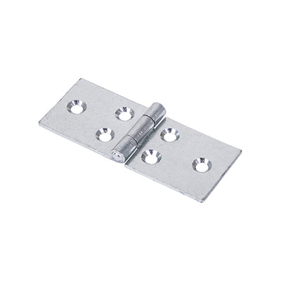 (PACK OF 1 PAIR) Backflap Hinge – Uncranked Knuckle (404) Zinc Finish with Fixings – Surface Mount Furniture Hinge