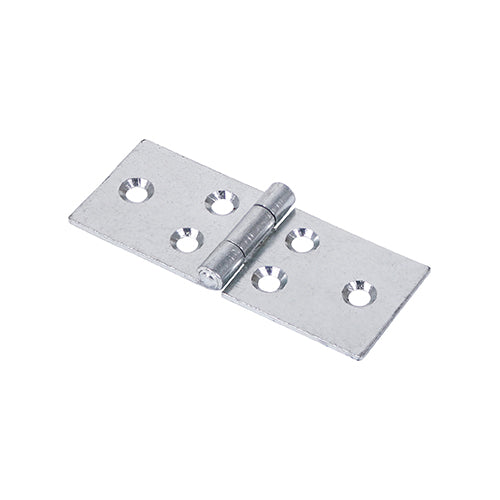 (PACK OF 1 PAIR) Backflap Hinge – Uncranked Knuckle (404) Zinc Finish with Fixings – Surface Mount Furniture Hinge