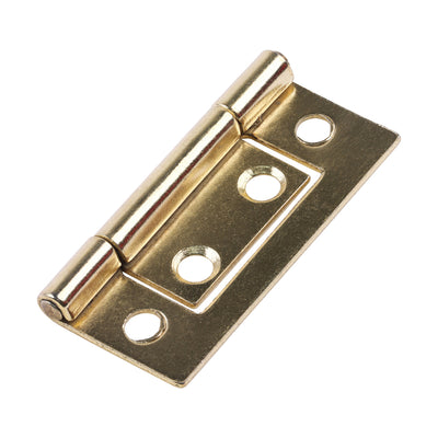(PACK OF 1 PAIR) Electro Brass Flush Hinge (105) for Cupboards, Cabinets & Furniture Doors