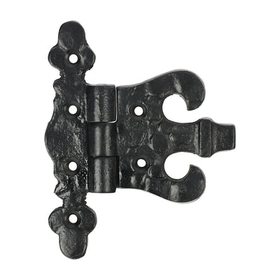 85mm Antique Black Unequal Hinges Pair | Decorative Working Hinge for Internal Doors