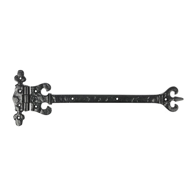 317mm Antique Black Crown/Coronet Hinges Pair | Decorative Working Hinge for Internal Doors