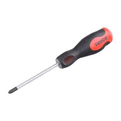 PZ2 x 100mm Pozi Screwdriver | No. 2 Tip 4 Inch Blade S2 Steel Magnetic Essential Trade Tool