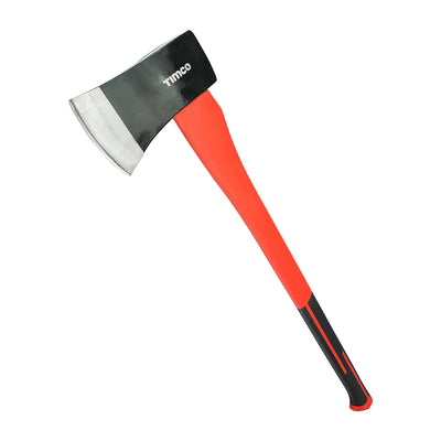3½lb Axe – Carbon Steel Head with Fibreglass & TPR Handle for Wood Splitting, Forestry & Camping (1 UNIT)