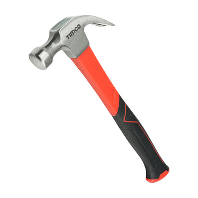 16oz Claw Hammer with Fibreglass Handle – Curved Head Design for Carpentry, Framing & DIY Projects (1 UNIT)