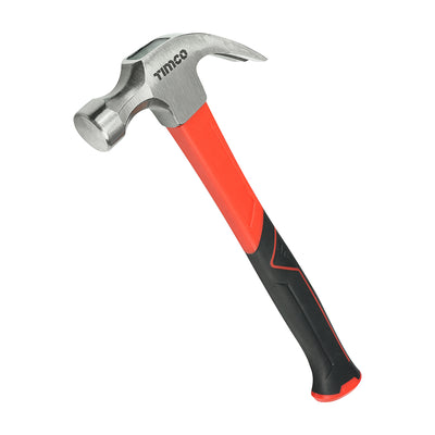 20oz Claw Hammer with Fibreglass Handle – Curved Head for Framing, Carpentry & DIY Use (1 UNIT)