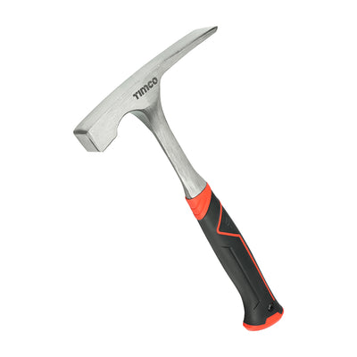 20oz Brick Hammer – One-Piece Forged Steel with Precision Ground Chisel & Anti-Slip Soft Grip for Masonry & Bricklaying (1 UNIT)