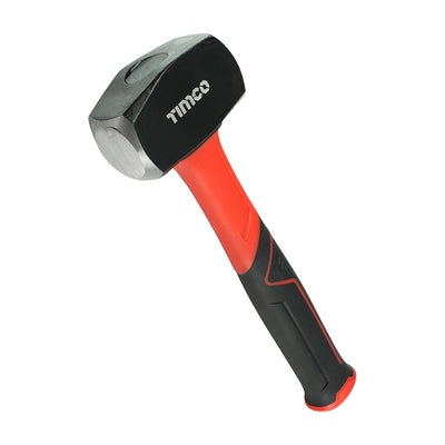 2½lb Lump Hammer – Hardened & Tempered Steel Head with Fibreglass Core and Anti-Slip Grip Handle for Demolition & Masonry Work (1 UNIT)