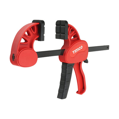 150mm (6") Mini Quick Change Bar Clamp Set – One-Hand Ratcheting Clamps with 70kg Grip Force & Non-Marking Pads for Woodworking, Crafts & DIY (PACK OF 2)