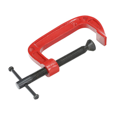 3" (75mm) G Clamp – 400kg Clamping Force Cast Iron Frame with Powder Coating for Woodworking, Metalwork & Carpentry  (PACK OF 1)
