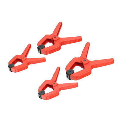 Assorted 2" & 2.5" Spring Clamp Set – 15kg Grip Strength Resin Plastic Clamps with Comfort Handles for Woodworking, Crafts & DIY (PACK OF 4)