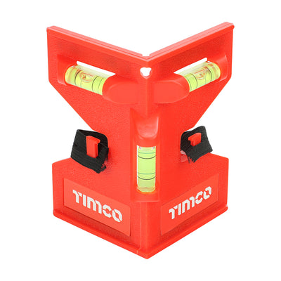 125mm Post Level – Magnetic & Elasticated Hands-Free Level for Timber, Metal & Concrete Posts (PACK OF 1)