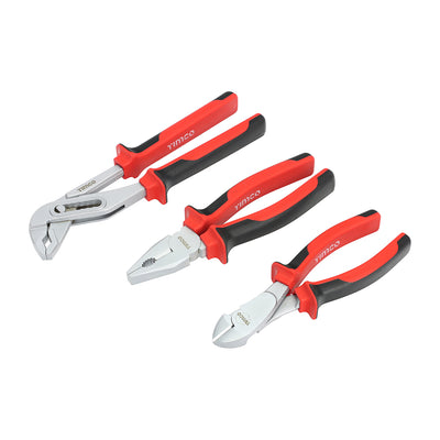 Tradesman’s Pliers Set 3 Piece – 175mm Side Cutters, 200mm Combination & 250mm Water Pump Pliers with Cr-V Steel & Soft-Grip Handles (PACK OF 3)
