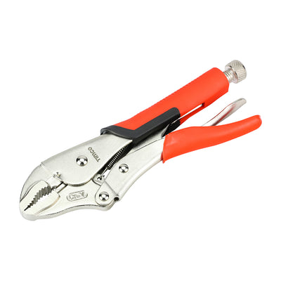 10" Locking Pliers – Chrome Vanadium Curved Jaw Grip with Soft Handles & One-Hand Release – Ideal for Pipes, Bolts & Metalwork (PACK OF 1)