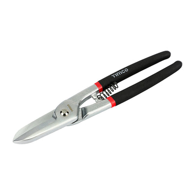 12" Tin Snips – Chrome Vanadium Steel Cutting Shears with Anti-Slip Handles & Spring Mechanism – Ideal for Sheet Metal, Roofing & Ductwork (PACK OF 1)