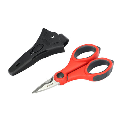 6" Electricians Scissors – Heat Treated Stainless Steel Blades with Wire Stripping Notch & Ergonomic Grip – Ideal for Cables, Tapes & Insulation (PACK OF 1)