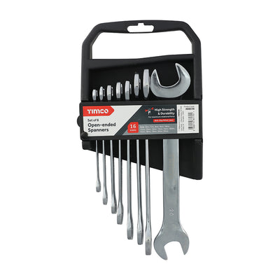 (PACK OF 8PC) Open-Ended Spanner Set – Metric Drop Forged Chrome Vanadium Steel Spanners