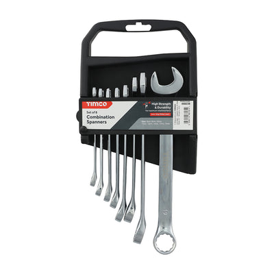 (PACK OF 8PC) Combination Spanner Set – Metric Chrome Vanadium Steel Wrenches