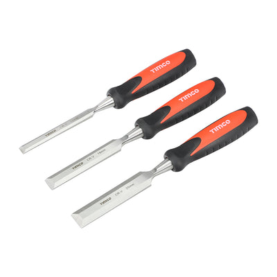 12mm, 19mm & 25mm Bevel Edge Wood Chisel Set – Chrome Vanadium Steel (PACK OF 3PC)