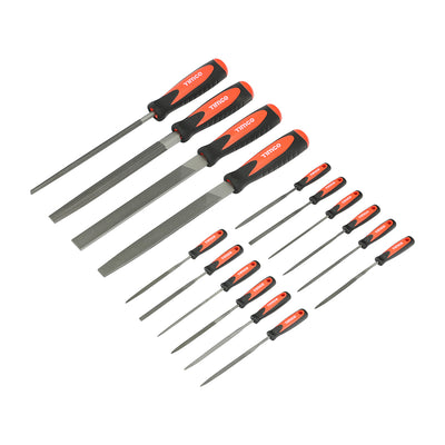 (CASE OF 16PC) File & Needle File Set 16pcs – Precision Hardened Steel with Fabric Carry Case