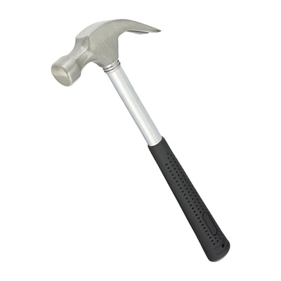 16oz Claw Hammer with Textured Rubber Grip – Durable Tubular Steel Shaft – Ideal for DIY & General Use (1 UNIT)