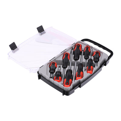9 Piece Tradesman's Screwdriver Set | Slotted Phillips Pozi S2 Steel Magnetic Tips Assorted Sizes