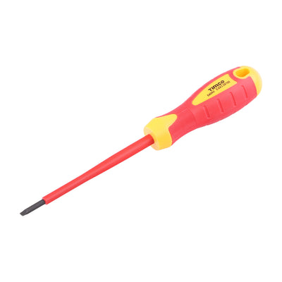 3.5x0.6x100mm VDE Slotted Screwdriver | 1000V Insulated Electrician Tool S2 Steel 4 Inch