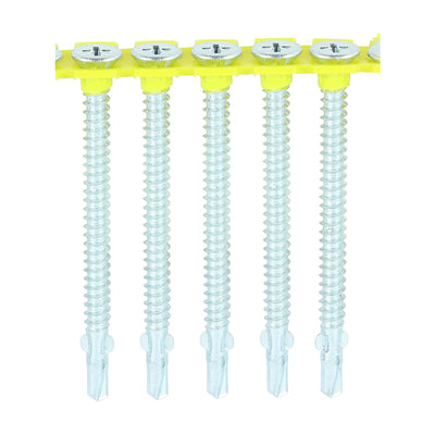 4.8 x 65 Collated Timber to Light Section Screws – Countersunk Wing-Tip Zinc Self-Drilling Screws – 500 Pack